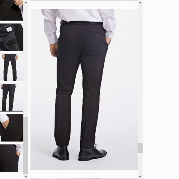 Black 2 button Slim suit coat & pants - Picture 3 of 4